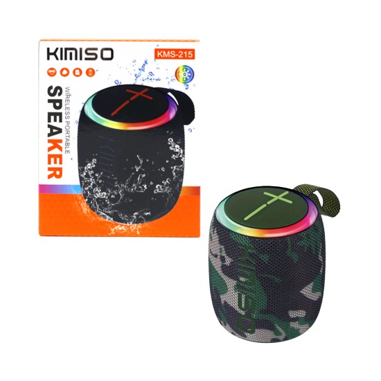 Coluna Sem Fio Portátil Kimiso KMS-215 Camuflado